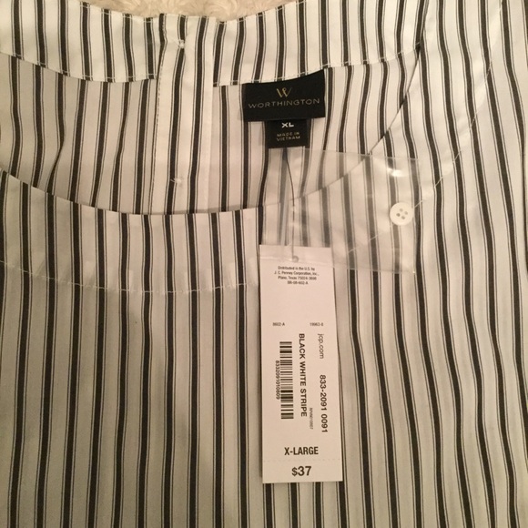 WORTHINGTON Striped scoop neck Top 🏷NWT🏷 - Picture 4 of 7